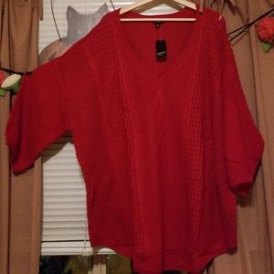 Torrid Red Cable Tunic